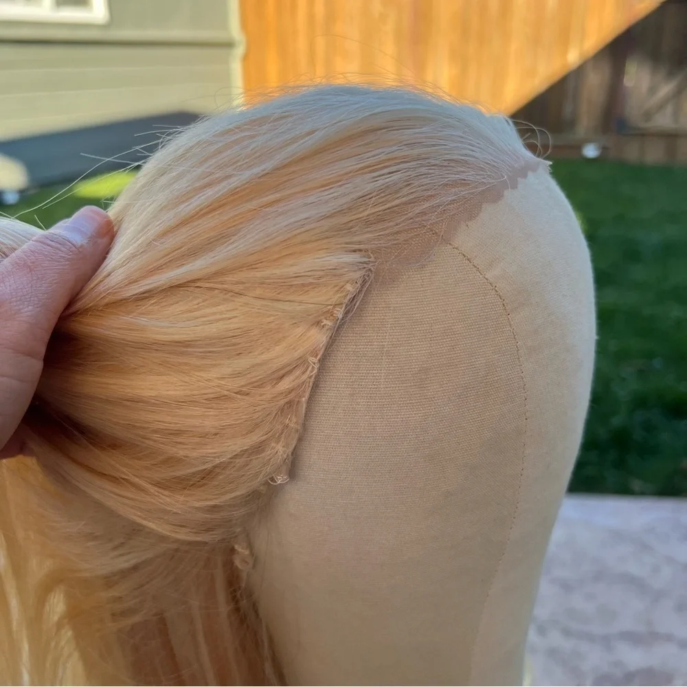 16” Blonde 613 HD 6x5 Lace Front Wig 100% Human Hair 230% Density #NC2